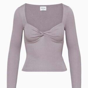 Aritizia Sunday Best Lula Longsleeve in Rocky Grey Size Medium